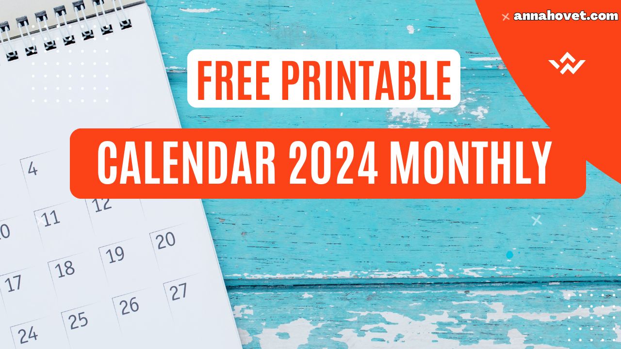 FREE Printable Calendar 2024 Monthly